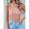 A New Summer Women's Round-neck Fashionable and Slim-fitting Striped Knitted Vest Top