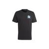 Originals Trefoil T Shirts Men's Black Crew Neck Moderate Straight Fit IL5153