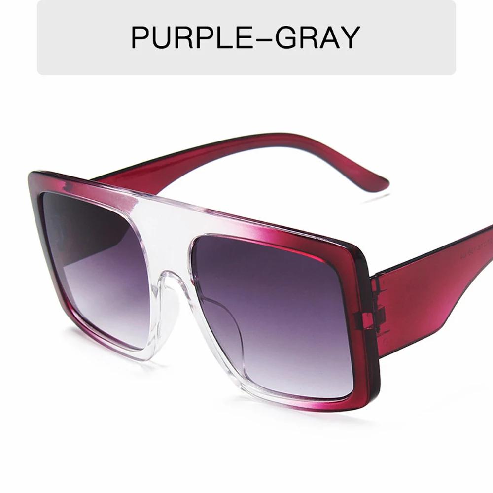 

Новейший дизайн Большие Оверсайз Солнцезащитные очки Женские Роскошный Бренд Большие Плоские Сверху Солнцезащитные очки Модные Квадратные Градиентные Оттенки As Picture