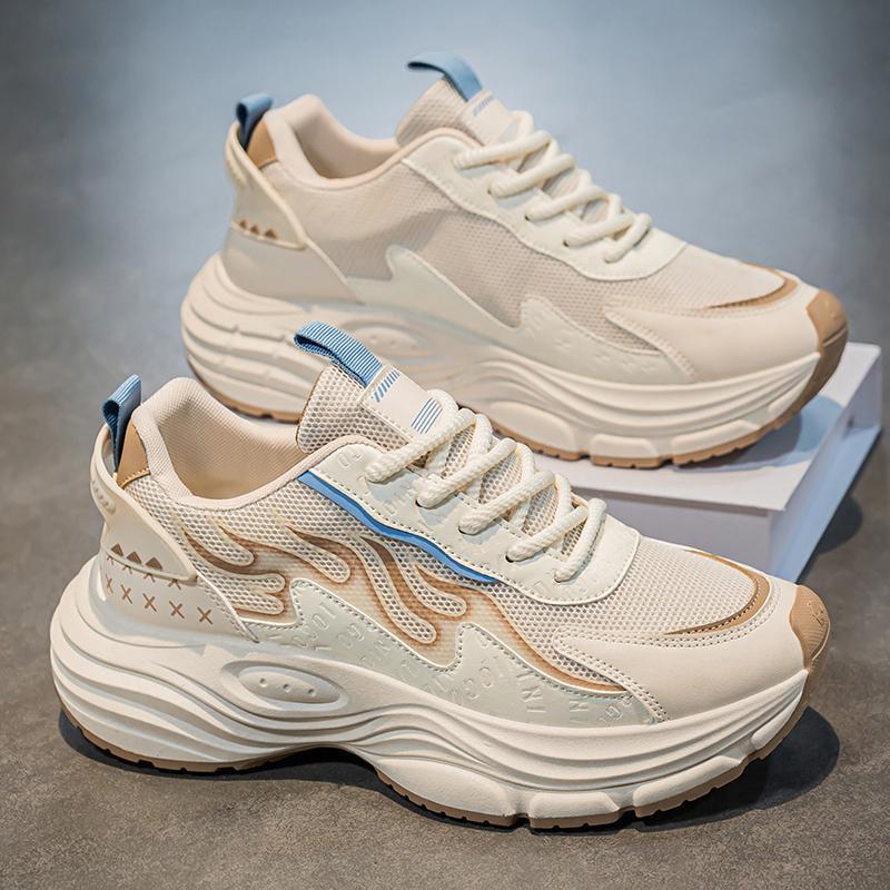 New spring student leisure sports breathable thick-soled heightening dad shoes