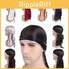 Chapéu Bandana de Cetim Unissex de Luxo com Durag Sedoso Respirável Rabo Longo Headwrap