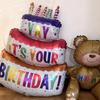 Colorful Three-Layer Cake Balloon - Birthday Party & Photo Prop Decoration
