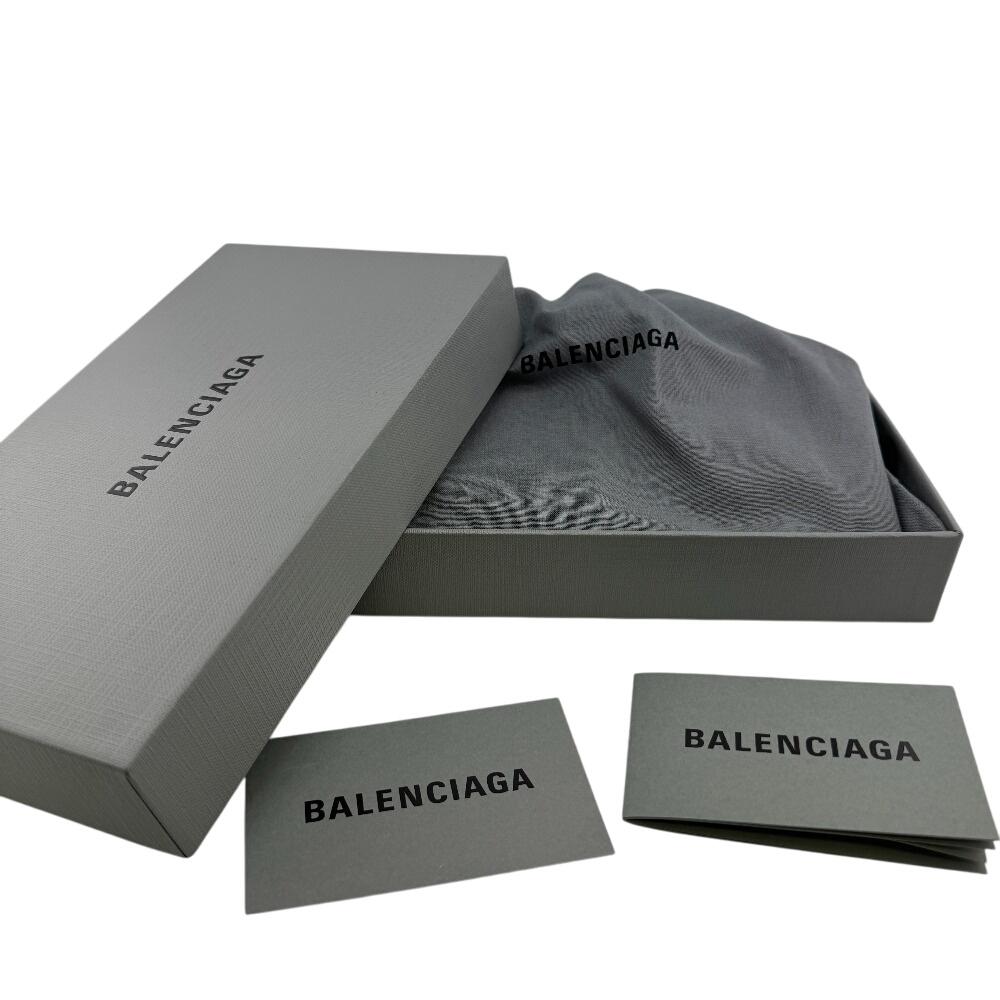 Balenciaga 736732 Continental Wallet Leather Envelope Purse Beige Leather Women Used