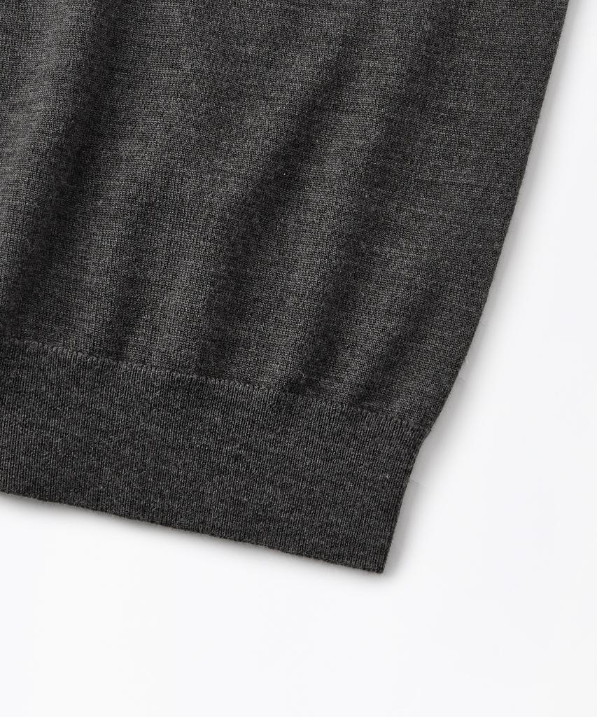 OUTSTANDING Soft Yarn Mock Neck Knit Sweater_Charcoal