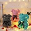 Romantischer Rosenbär Ewige Blume Valentinstagsgeschenk, Weihnachtshochzeit Blumige Heimdekoration für Party Festival Dekoration