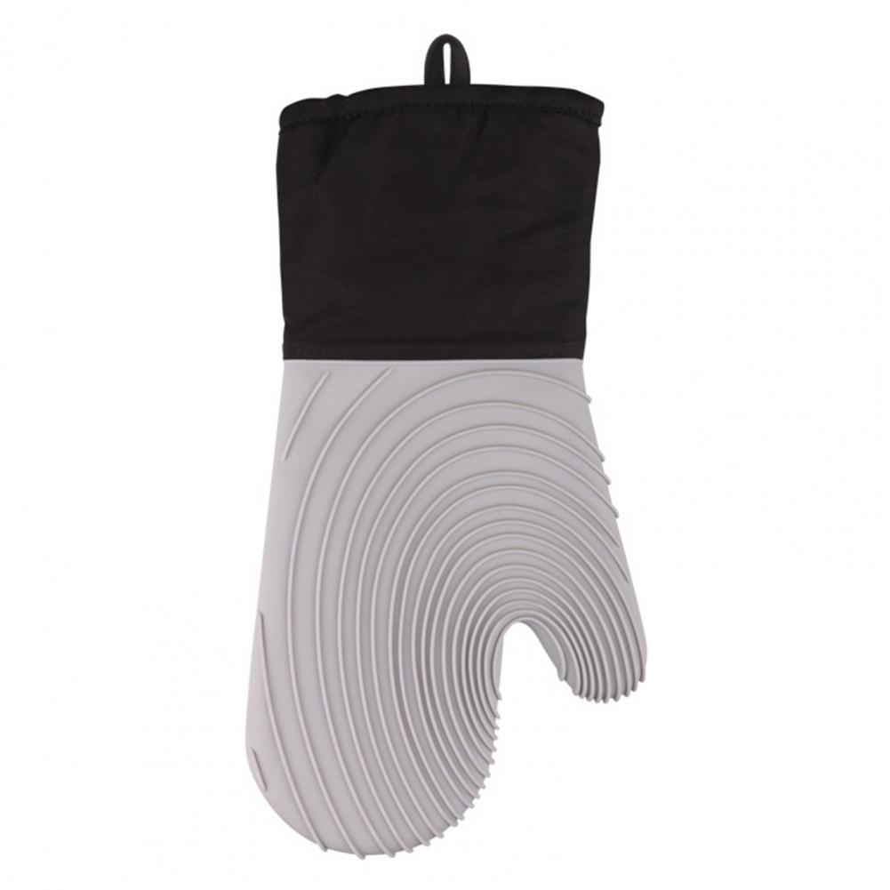 1Pc Silicone Baking Gloves Waterproof Heat Resistant Mitts Spiral Pattern Baking Mitts for Cooking Kitchen Essential