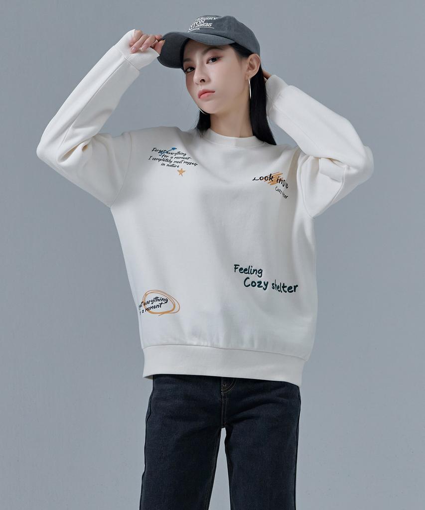 CHASECULT Unisex Drawing Brushed Sweatshirt-Cfru5125D0A