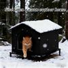  Outdoor Cat House with Support, Insulation Cat House,Winter Homeless Cat Shelter Outdoor Cat House for Travel Cats