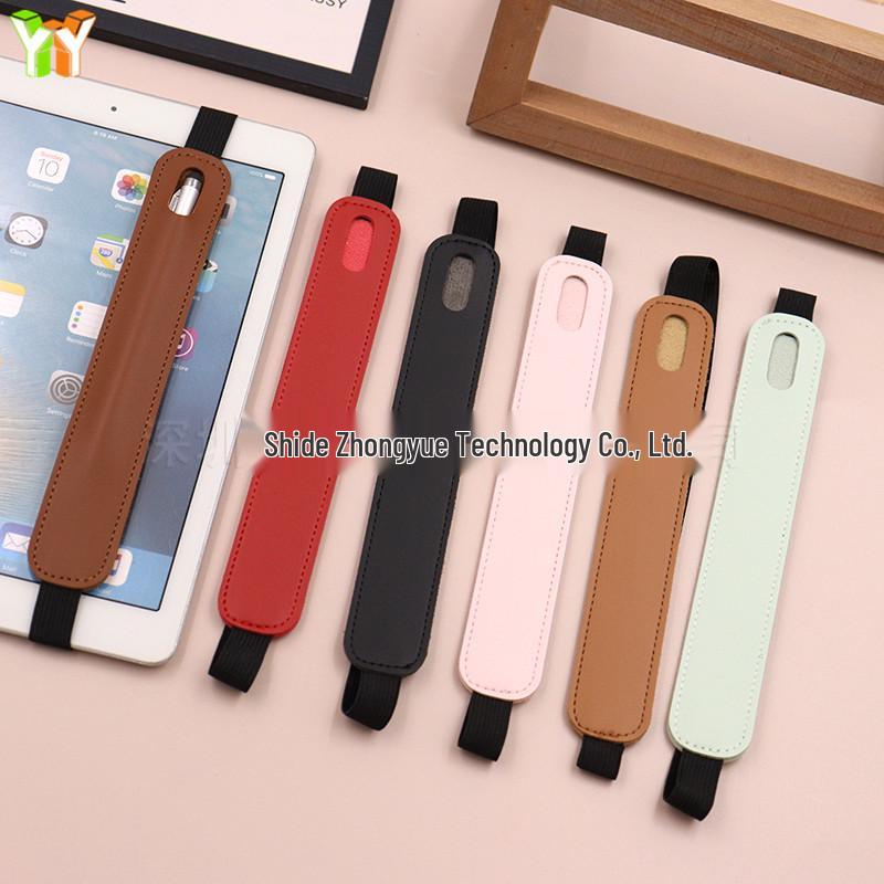 Kapazitiver Stylus PU-Lederhülle für iPad Pencil - Touchscreen Handschrift Stifthalter mit elastischem Band