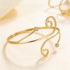 Women’s Fashion Diamond Studded Geometric Open Cuff Bracelet