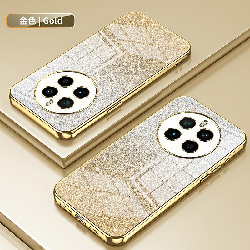 Applicable To OPPO Realme14Pro + Electroplated Glitter Mobile Phone Case True Me GT7 Transparent NEO8 Protective Case