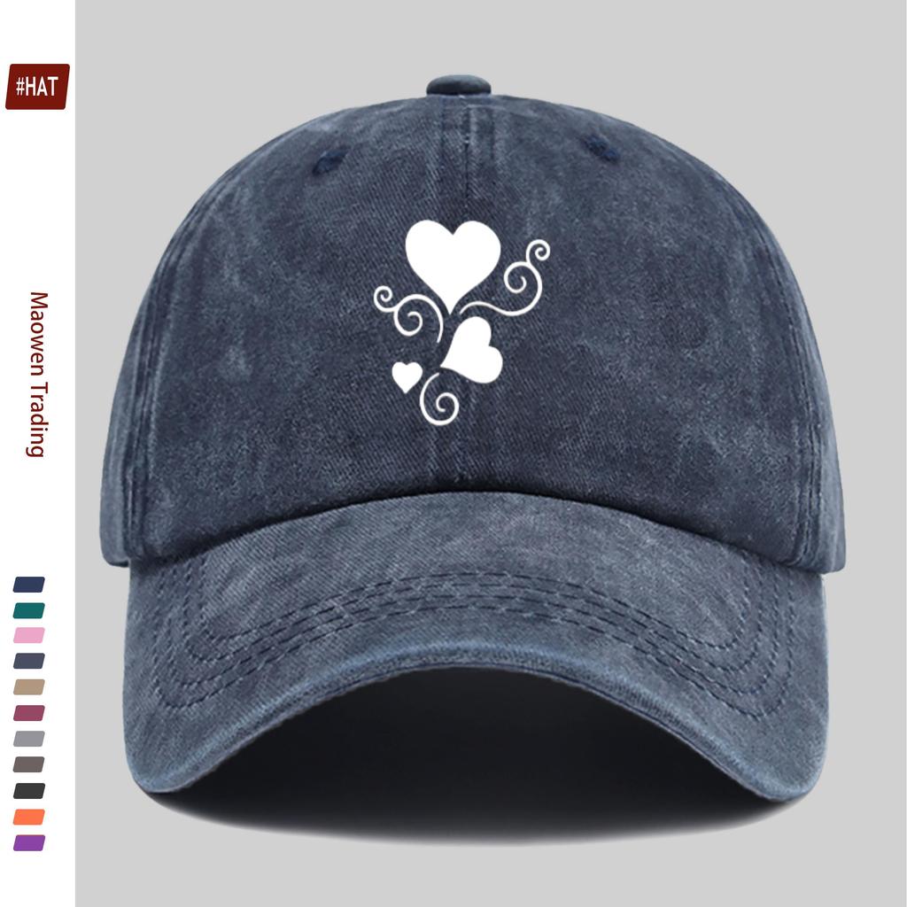 Pc Artistic Heart Pattern Printed Baseball Cap Cute Sexy Design Sun Hat Comfortable Lightweight Trucker Decor Hat Adjustable