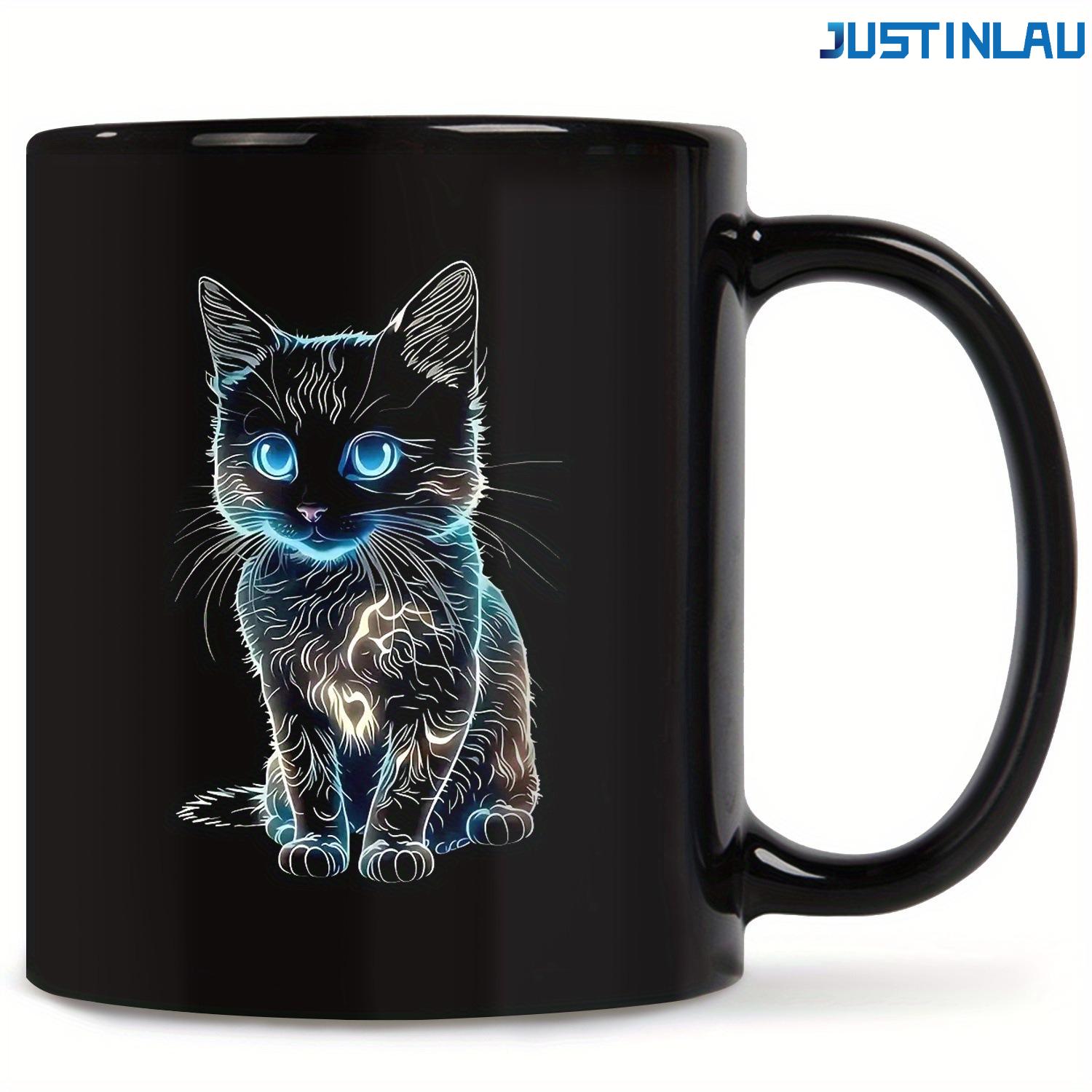 Cute Cat Mug Office Home Cup Coffee Cup Water Cup Ceramic Cup Coffee Glass Cup Set Self Stirring Mug Tea Cup Set Ceramic Mug 301-400ml чёрный