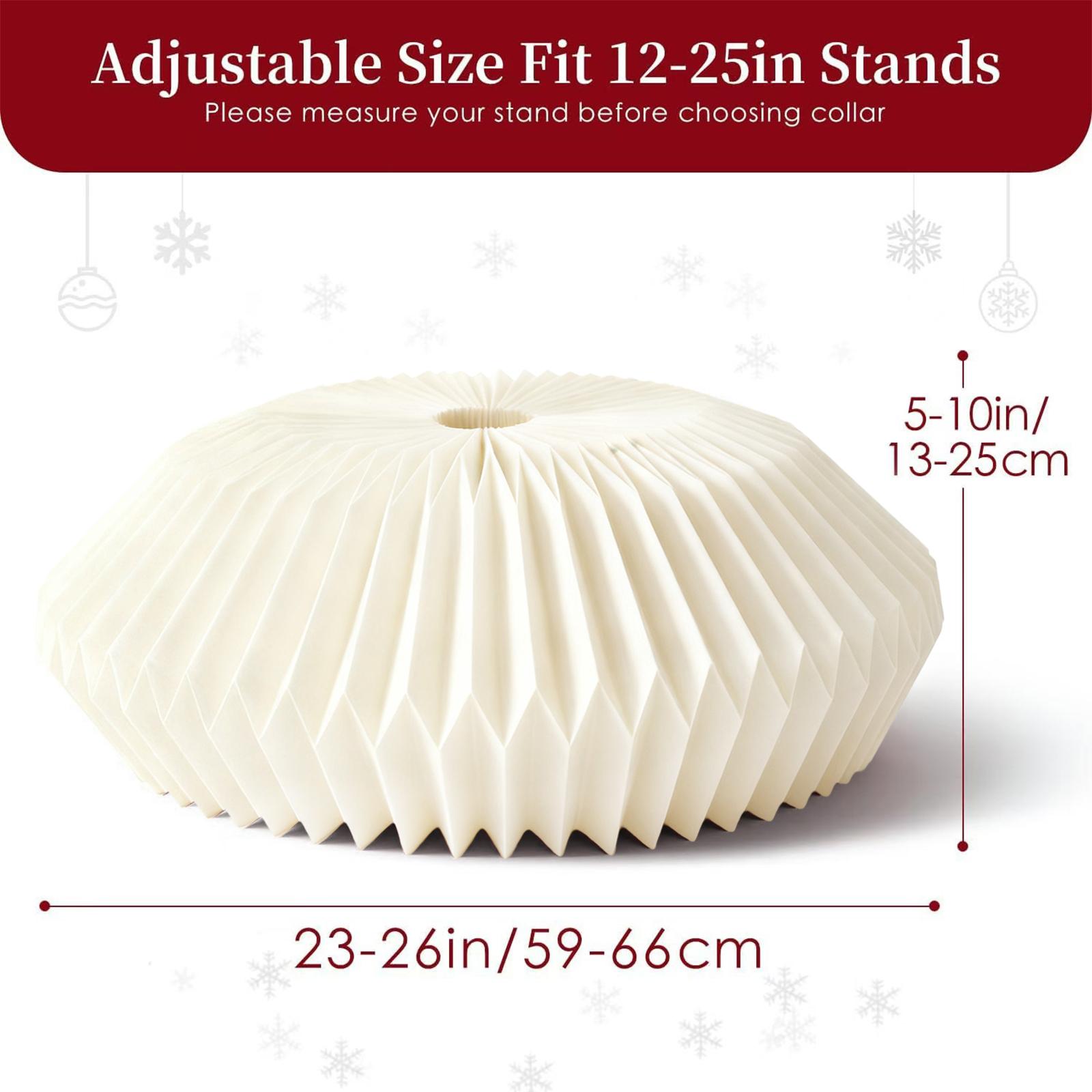 

Artificial Christmas Tree Collar Adjustable Folding Holiday Decoration Christmas Tree Base For Living Room Entryway Offices белый
