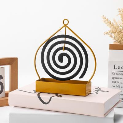 2 Stück Metall Räucherspiralenhalter Abwehrmittel Spiral Räucherstäbchenbrenner Aufhänger Tragbar Desktop Asche