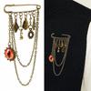 Ausgefallene Gothic-Kreuz-Brosche Mit Abnehmbarer Kette Perfekt Für Konzerte, Partys Und Lässige Kleidung