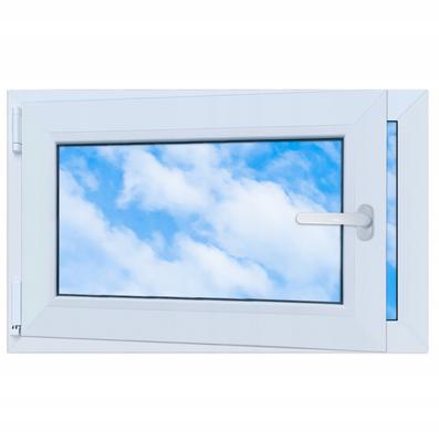 Wit PVC Raam 80X50 Links, Nieuw 800X500Mm Dubbelglas Openslaand/Kiep Ru