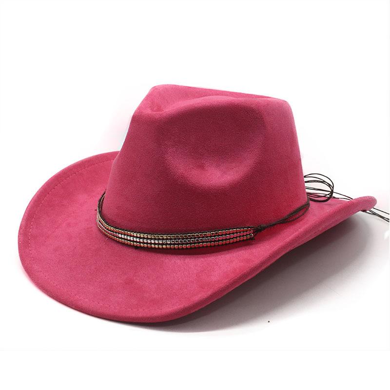 Suede High-End Top Hat, Retro Cowboy Hat For Men And Women, Western Tibetan Famous Cow Head Felt Hat