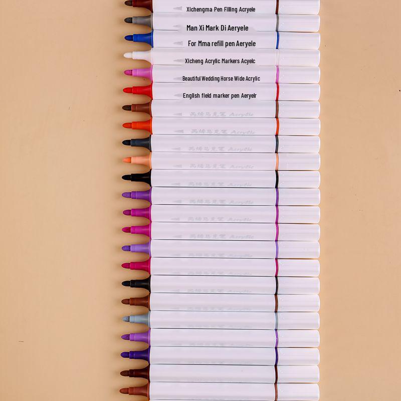 60-Color Acrylic Marker Set with Posture-Correcting Tripod Grip for Kids' Art, Journaling, and Coloring