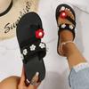 Fashion Women's Sandals Pearl Decor Toe-Clip Slippers Light Wedge Women Shoes Comfortable Female Beach Non-Slip Platform Slides Mujer