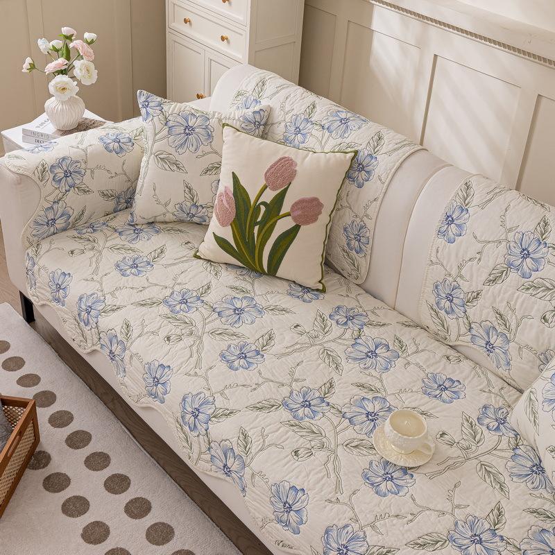 

Подушка для дивана из чистого хлопка, неправильной формы, в пасторальном стиле, универсальная, нескользящая для всех сезонов, новый чехол из хлопка высокого качества 70*70cm