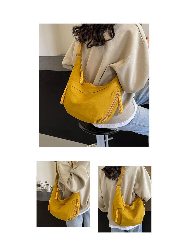 Damska torba typu „pierożek” na ramię – duża pojemność, uniwersalna torba płócienna na ramię do dojazdów do pracy