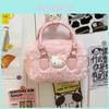 Sac à main en peluche Hello Kitty avec fermeture éclair pour les voyages décontractés et l'usage quotidien