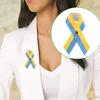 Ukraine Awareness Ribbon Pins Ukraine Flag Pin Ukrainian Pin Satin Blue and Yellow Ribbon Shaped Pin Ukraine Gifts