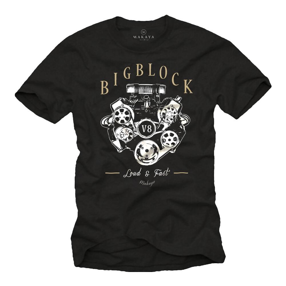

Rockabilly Hot Rod Men#039;s TShirt with V8 Muscle Car Engine Men#039;s Mustang Unisex T-Shirt XL
