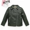 Fashion Boys Bombmer Soft Windproof Leather Motor Jacket For Kids Teens Winer Coat Children's Outfit Clothes