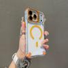 Transparent Acrylic Magnetic Shockproof Phone Case With Camera Lens Stand For Iphone
