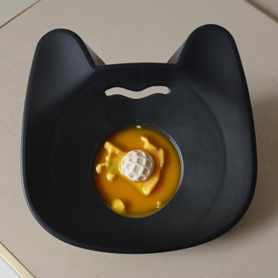 Haustier-Leckschale Langsamfresser-Schale mit rollender Kugel Hundenapf mit rutschfester Basis Katzen-Leckspielzeug für flüssige Leckerlis Joghurt Knochenbrühe