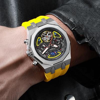 Men Mechanical Wristwatch Automatic Man Luxury Moon Phase Watches Male Casual Waterproof Business Luminous Clock