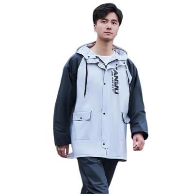 Regenbekleidung für Regenmantel für Ober- und Unterteil Für Reflektierend Groß Für den Weg zur Arbeit oder Schule [D.IIZOO] Damen, Herren, Set, Wasserdicht, Unisex, Golf,