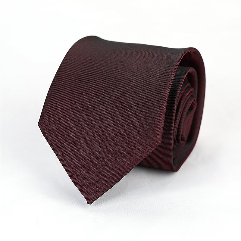 Black Professional Wedding Groom Korean Version Trendy Men'S Dress Business Red Lazy Zipper No Thug Tie