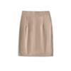 Elegant PU Leather Hip-Hugging Skirt: Retro, Slimming, Built-In Padding, Slit Midi Design for Women - Autumn/Winter