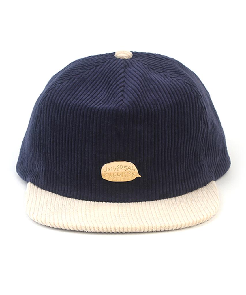 Yunibeosyeolkemiseuteuli Corduroy Navy Ivory Snapback Cap