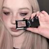Retro Rich Chocolate-Colored Wave-Patterned Single-Color Eyeshadow Palette, Multi-Use Cream for Smoky Makeup with Intense Sparkle