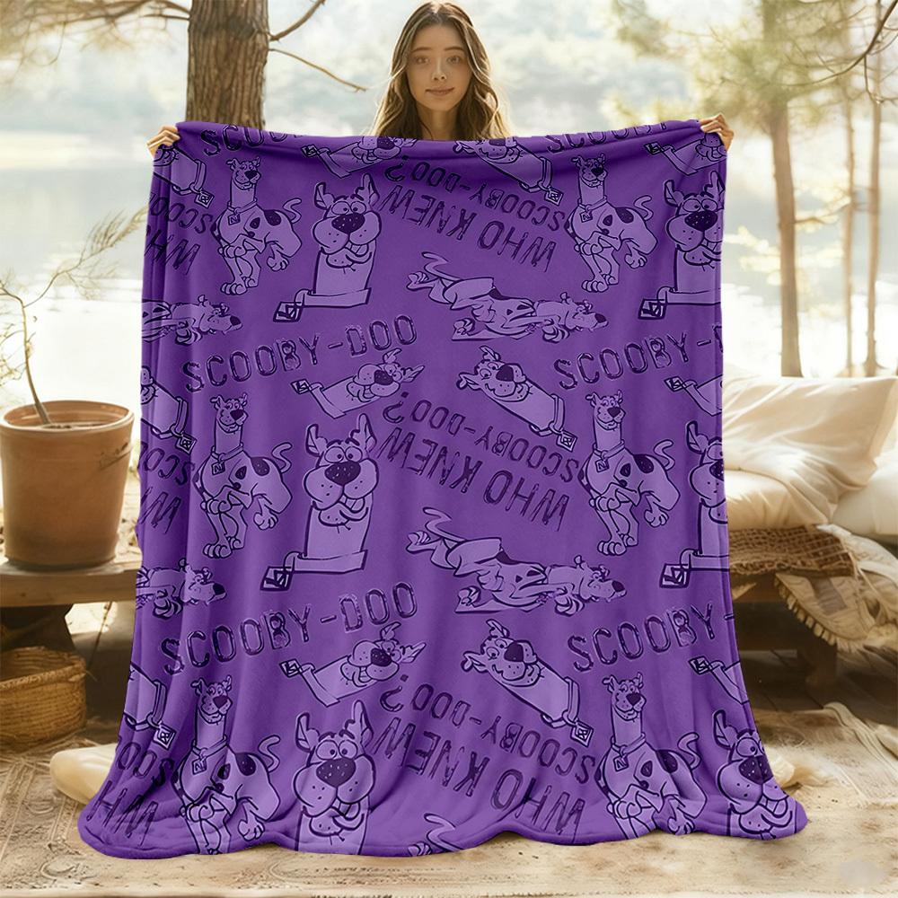 1 Stück Scooby-Doo Outdoor-Decke Leichtes Flanell, Weich & Warm, Ganzjahres, Outdoor, Camping, Wohnzimmer, Büro, L1106105