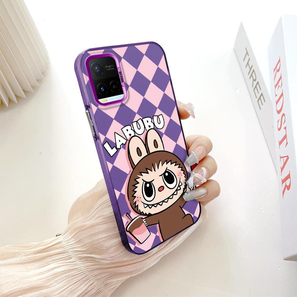 Painted Pattern Colorful Sliver Double Sided Hard Shell Shockproof Anti-fall Phone Casing for Vivo