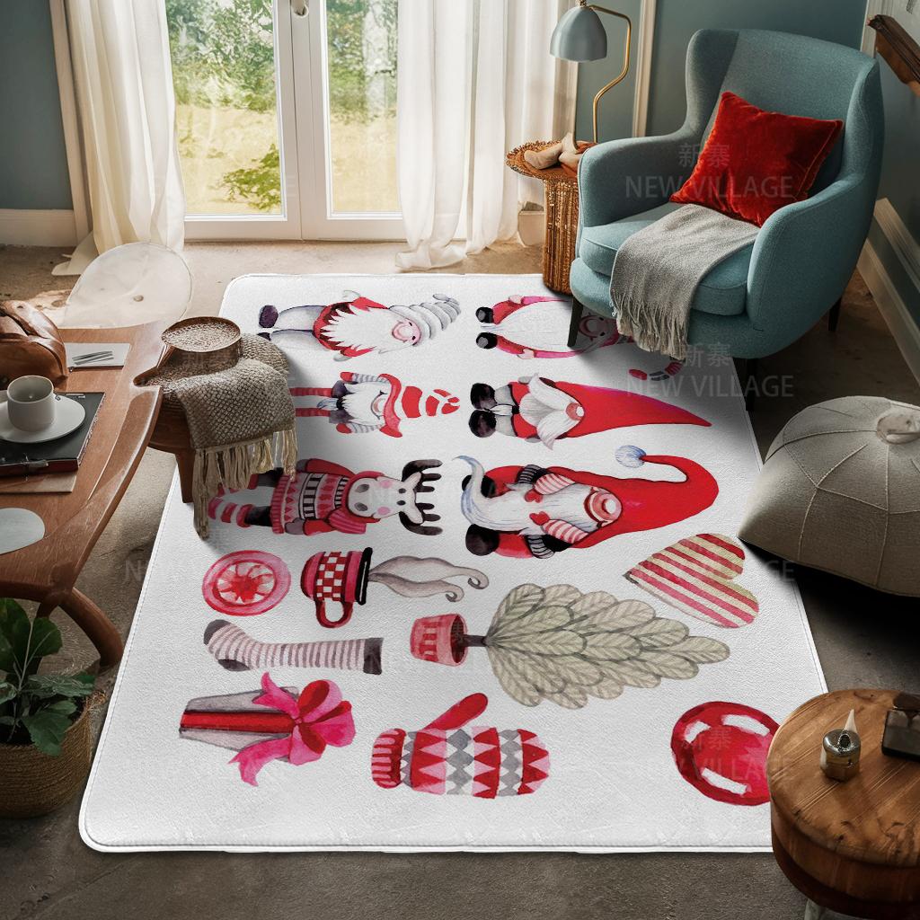 House Entrance Carpet Home Door Mat Living Room Bath Foot Bathroom Non-slip Water Absorption Rugs Bath Merry Christmas Winter