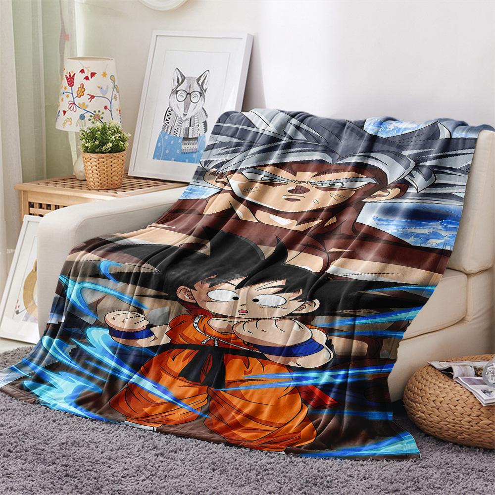 1PC Dragon Ball Super Patterned Flannel Blanket Suitable For All Seasons For Home Decor Warmth And Comfort Gifts Holiday Present