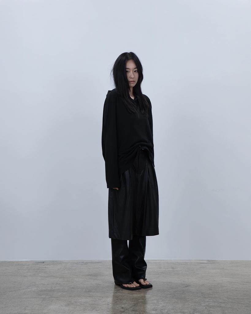Fluid Sheer Hoodie [Black]