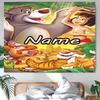 Personalized The Jungle Book Background Tapestry,Custom Name Birthday Party,Multifunctional Wall Decoration for Home Decor,Various Occasions