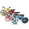 In-Stock Bicycle-Shaped Stainless Steel Double Wheel Pizza Cutter