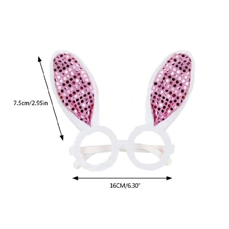 Easter Bunnies Ears Glasses Frame Party Favor Easter Decorations Supplies Photo