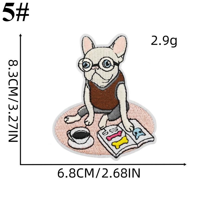 1set Embroidery Patches Colorful Cute Cartoon Iron-On Decals Assorted Decorative Embroidery Sewing Patches Clothing Hats Jeans DIY Accessories (Logo)