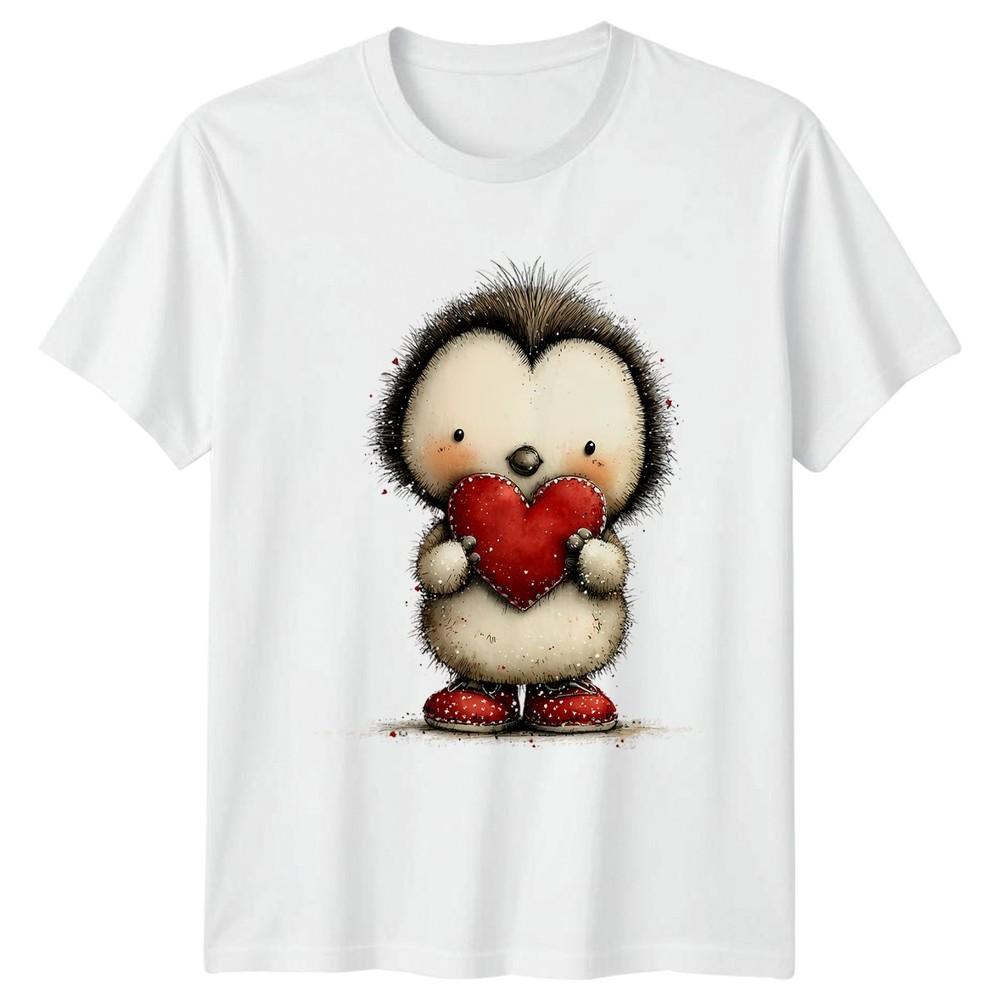 Hedgehog Valentines Day Love Hearts Unisexs TShirt Unisexs Tee Graphic Unisex Top S