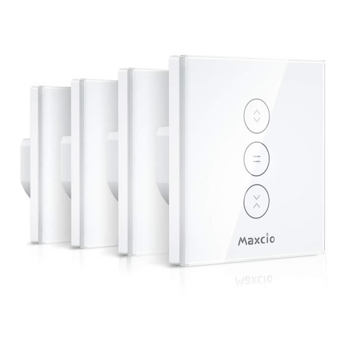 Maxcio interruttore per tapparella wifi,interruttore a muro per tenda connesso compatibile con alexa echo e google home,wifi curta