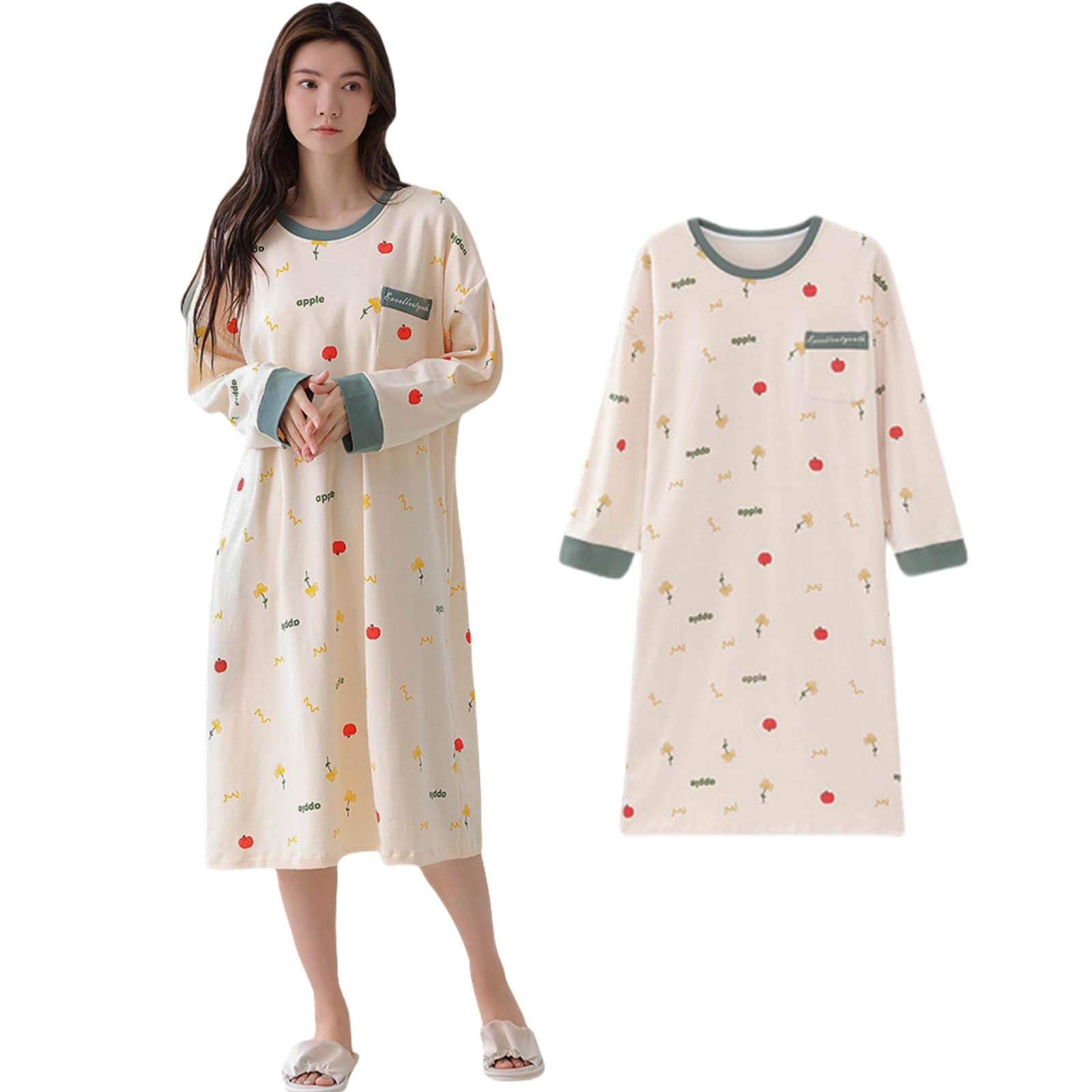 

Narebuy Fluffy Pajama Dress with and a Wearable Blanket Loose Plus Sizes and Perfect for Fall and Women s Pockets, Loungewear, Design. Warm,